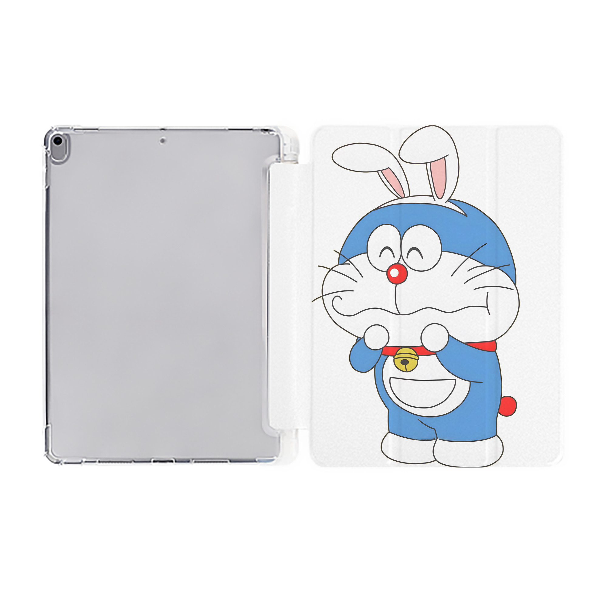 （画像用） ドラえもん Doraemon IPad ケース ペン収納付き 三つ折りスタンド PUレザー×シリコン 対応機種9.5/10.5/10.9インチ